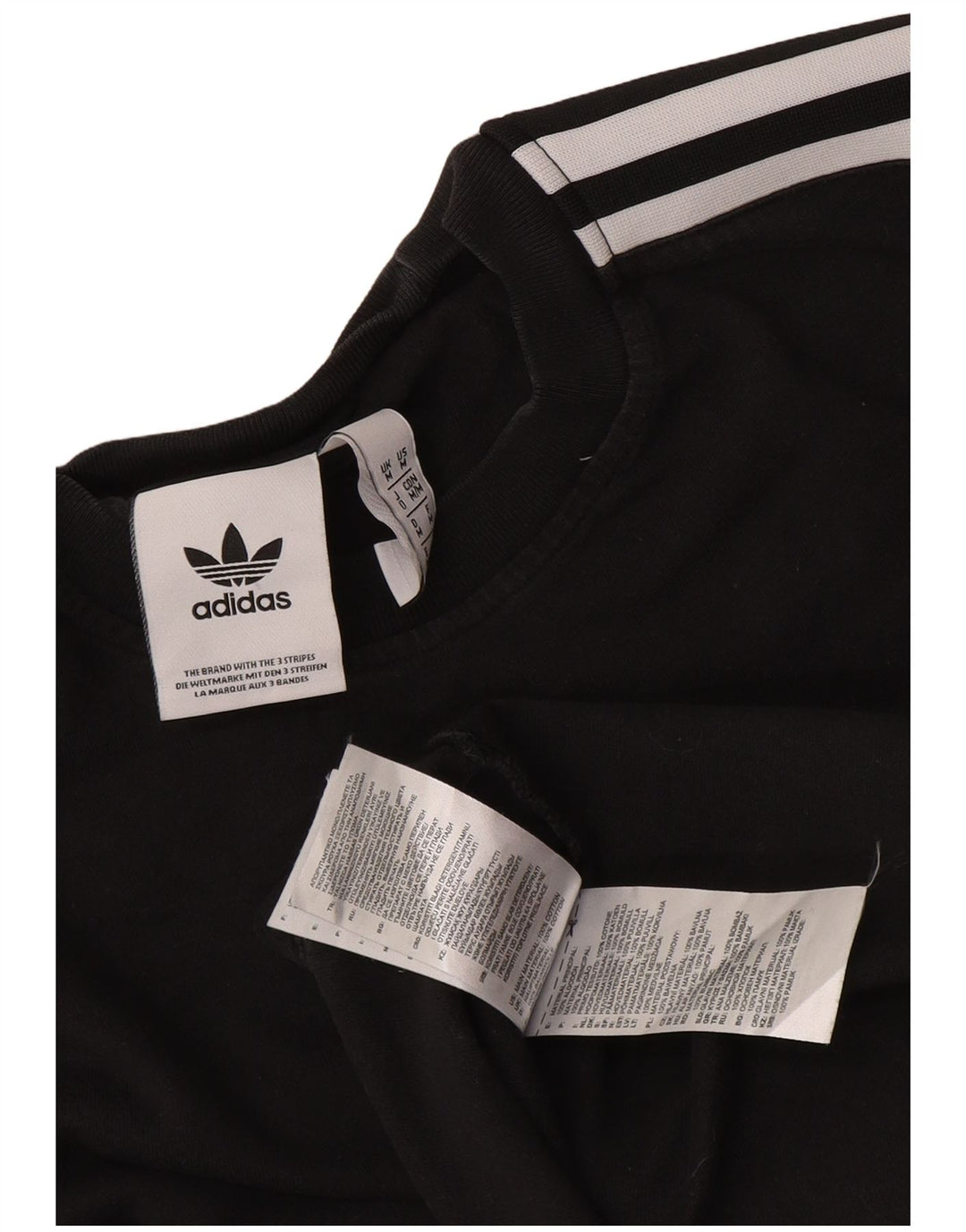 Adidas Mens T-Shirt Top Medium Black Cotton