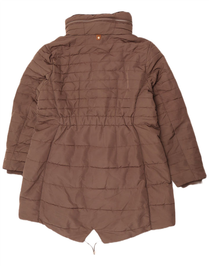 Marks & Spencer Womens Hooded Parka Jacket UK 20 2XL Khaki Polyester