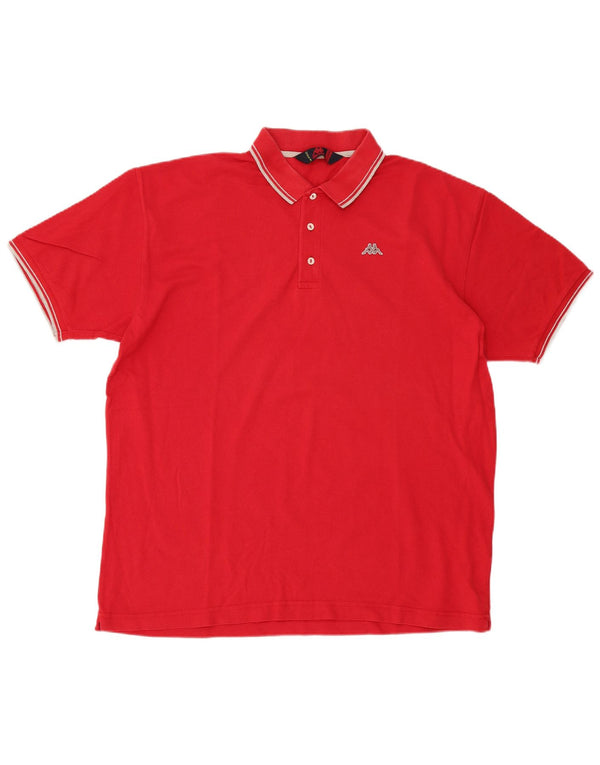 Kappa Mens Polo Shirt 2XL Red Cotton