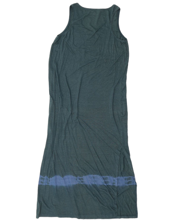 Jigsaw Womens Sleeveless Maxi Dress UK 14 Medium Green Tie Dye Linen