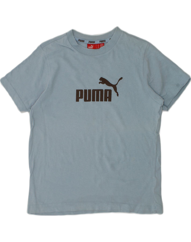 PUMA Boys Graphic T-Shirt Top 9-10 Years Blue Cotton | Vintage Puma | Thrift | Second-Hand Puma | Used Clothing | Messina Hembry 