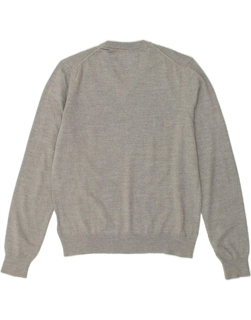 MARLBORO CLASSICS Womens V-Neck Jumper Sweater UK 16 Large Grey Wool | Vintage Marlboro Classics | Thrift | Second-Hand Marlboro Classics | Used Clothing | Messina Hembry 