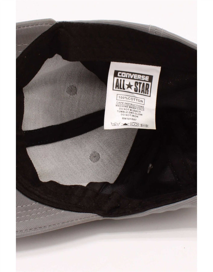 Converse Mens Graphic Baseball Cap One Size Grey Cotton