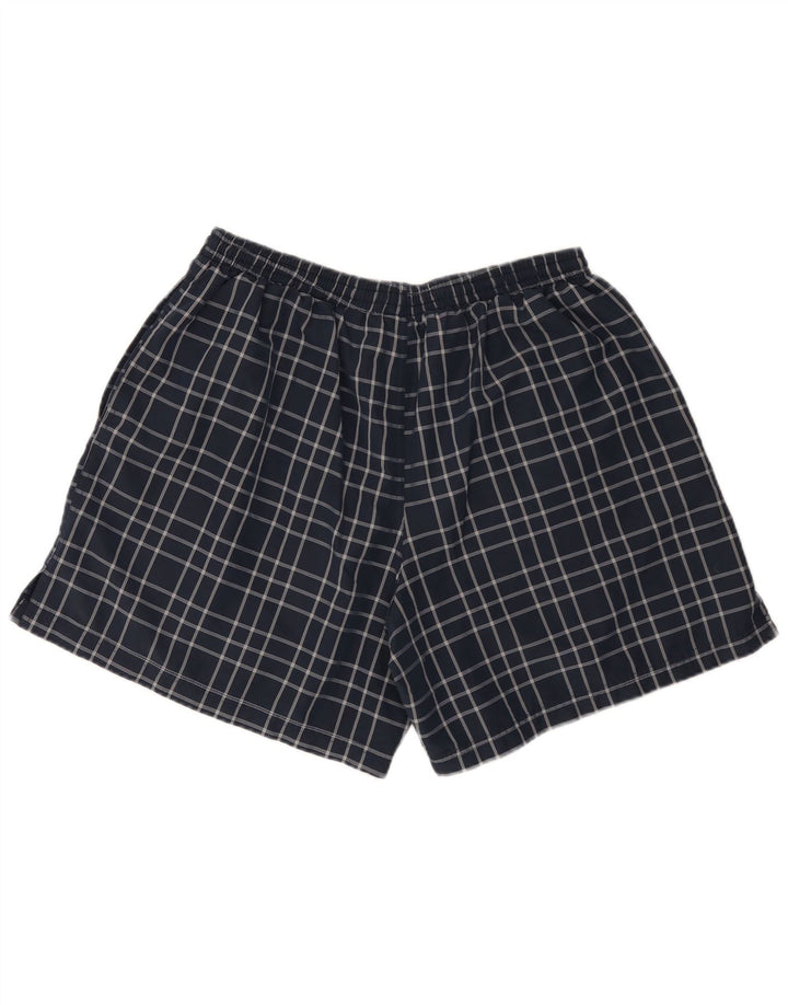 Umbro Mens Swimming Shorts 2XL  Navy Blue Check Polyester