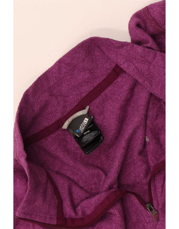 The North Face Womens Zip Neck Fleece Jumper UK 14 Medium Purple Polyester