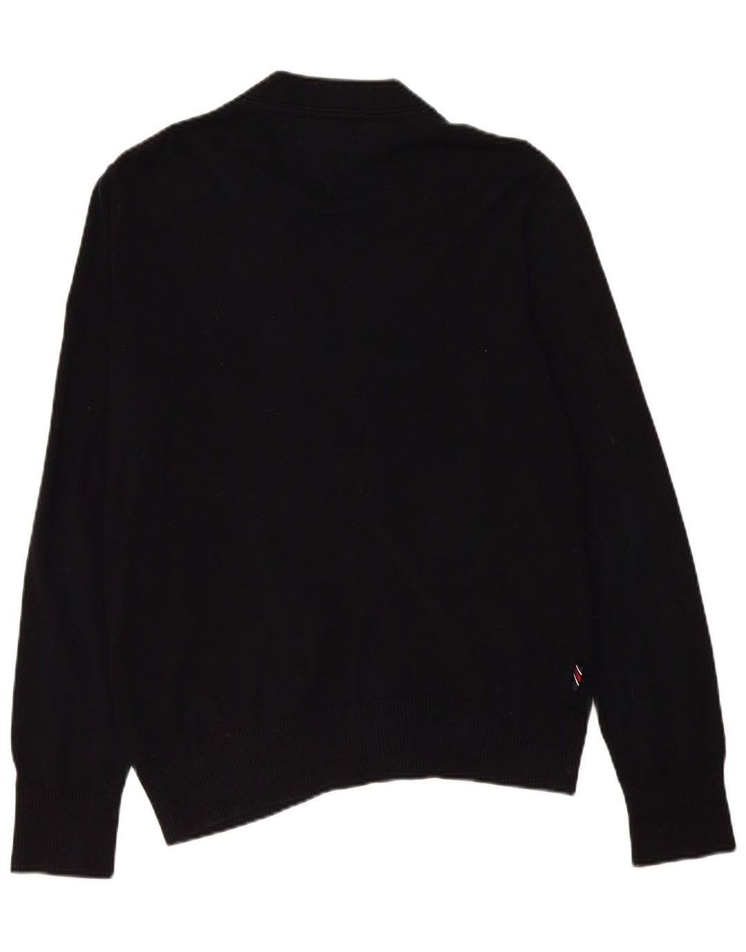 Tommy Hilfiger Mens Cardigan Sweater Medium Black Cotton