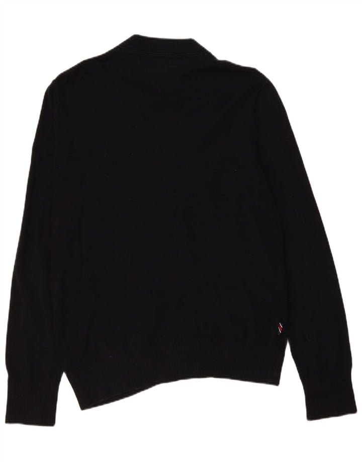Tommy Hilfiger Mens Cardigan Sweater Medium Black Cotton