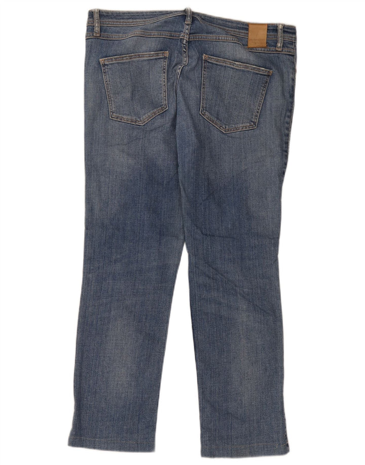 Zara Womens Distressed Straight Jeans EU 42 Large W32 L26 Blue
