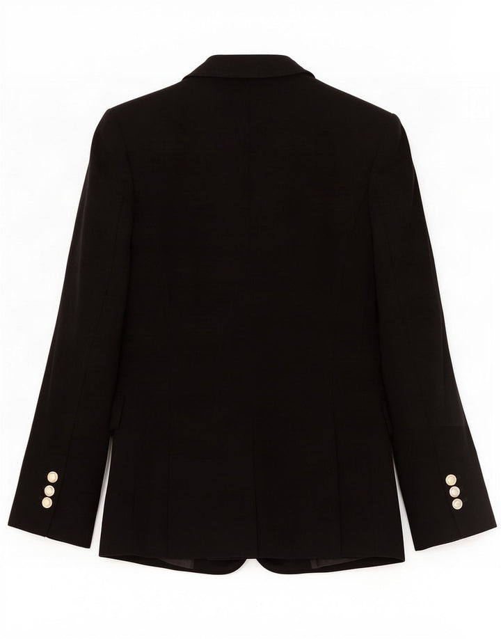 Zara Womens 2 Button Blazer Jacket UK 6 XS Black Polyester