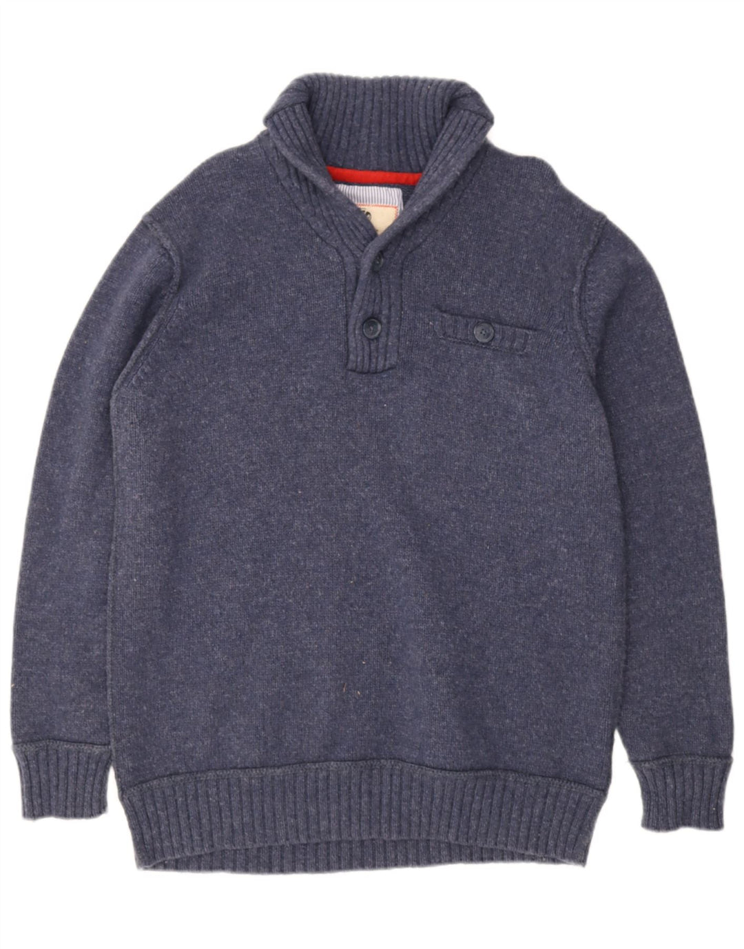Fat Face Mens Shawl Neck Jumper Sweater 2XL Navy Blue Lambswool