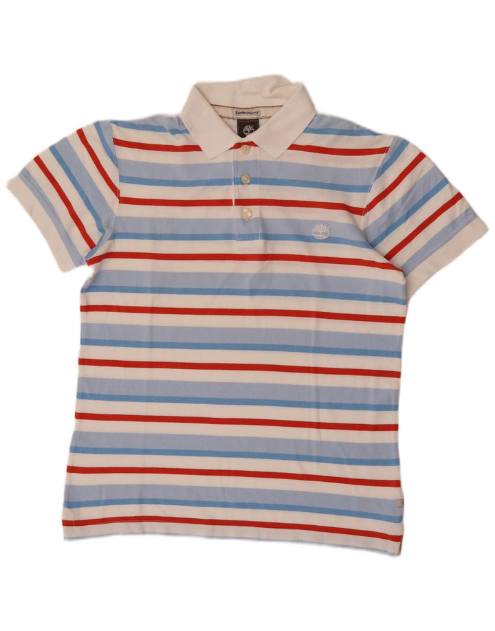 Timberland Mens Regular Fit Polo Shirt Medium Multicoloured Striped