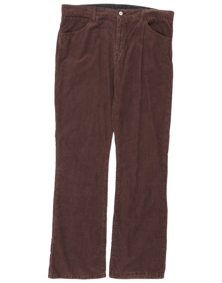 LEVI'S Mens 507 Bootcut Corduroy Trousers W36 L34 Brown Cotton
