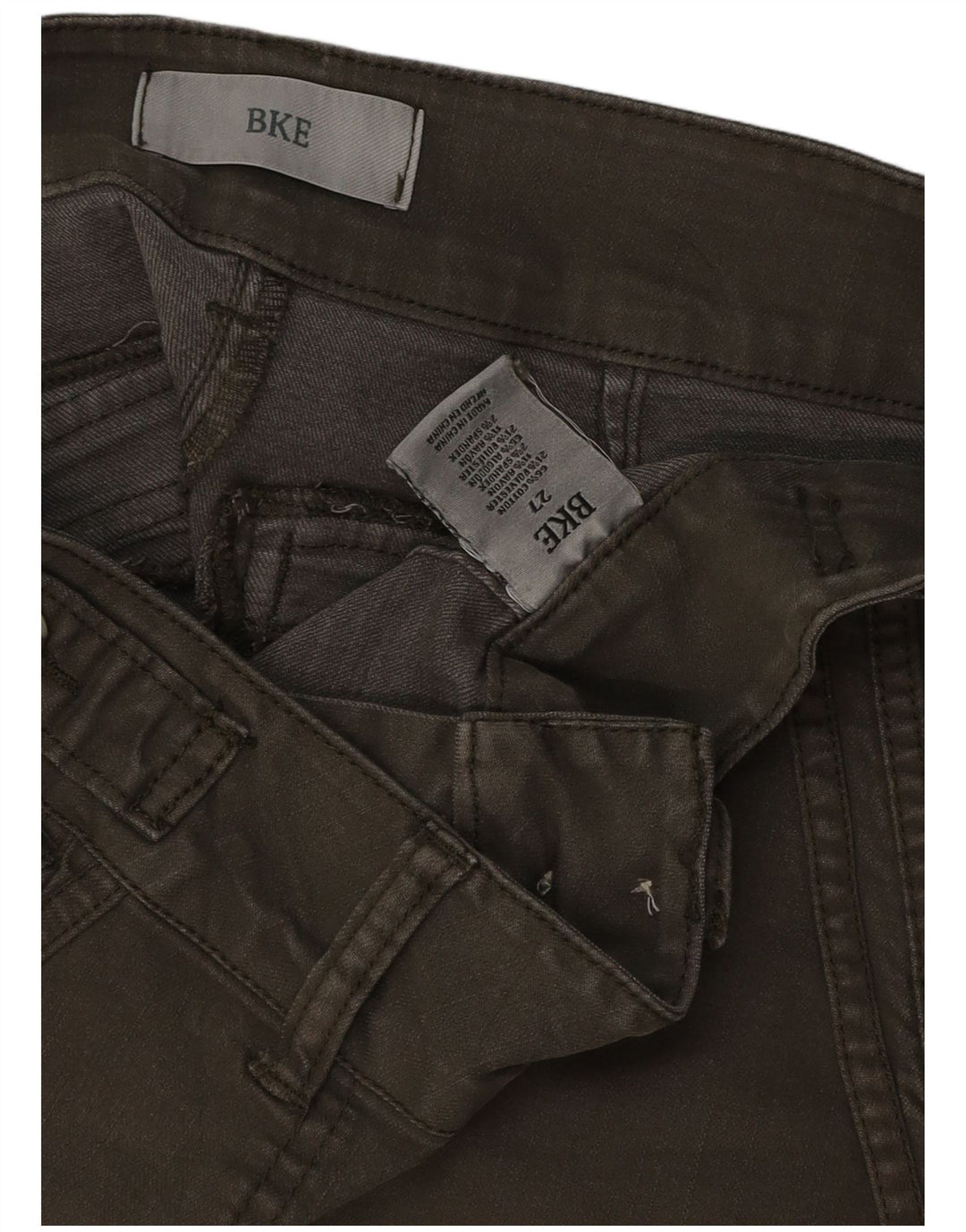 BKE Womens Denim Shorts W27 Small Khaki Cotton