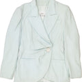 GAI MATTIOLO Womens 1 Button Blazer Jacket IT 42 Medium Blue Wool | Vintage | Thrift | Second-Hand | Used Clothing | Messina Hembry 
