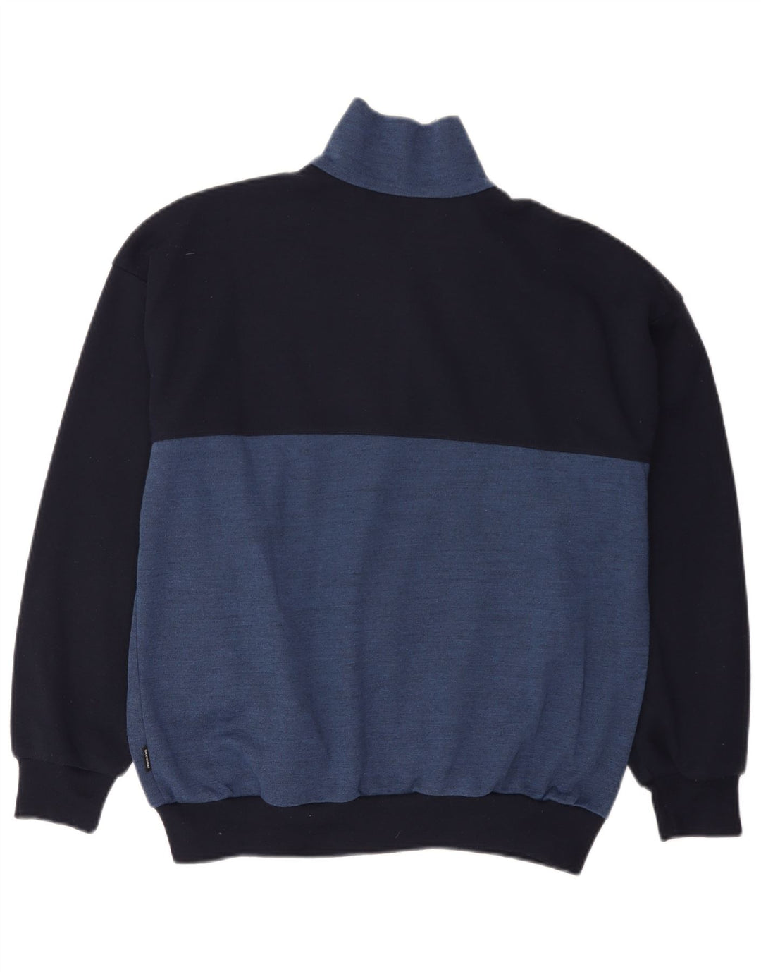Schneider Mens Cardigan Sweater Medium Navy Blue Colourblock Polyacrylic