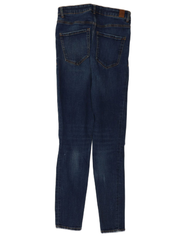 Zara Womens Distressed Skinny Jeans EU 38 Small W28 L28 Navy Blue