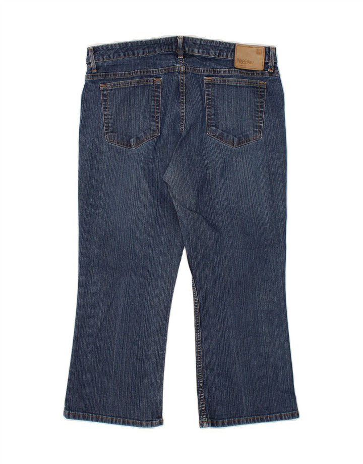 MOSSIMO Womens Crop Bootcut Jeans W34 L24 Navy Blue Vintage Mossimo and Second-Hand Mossimo from Messina Hembry 