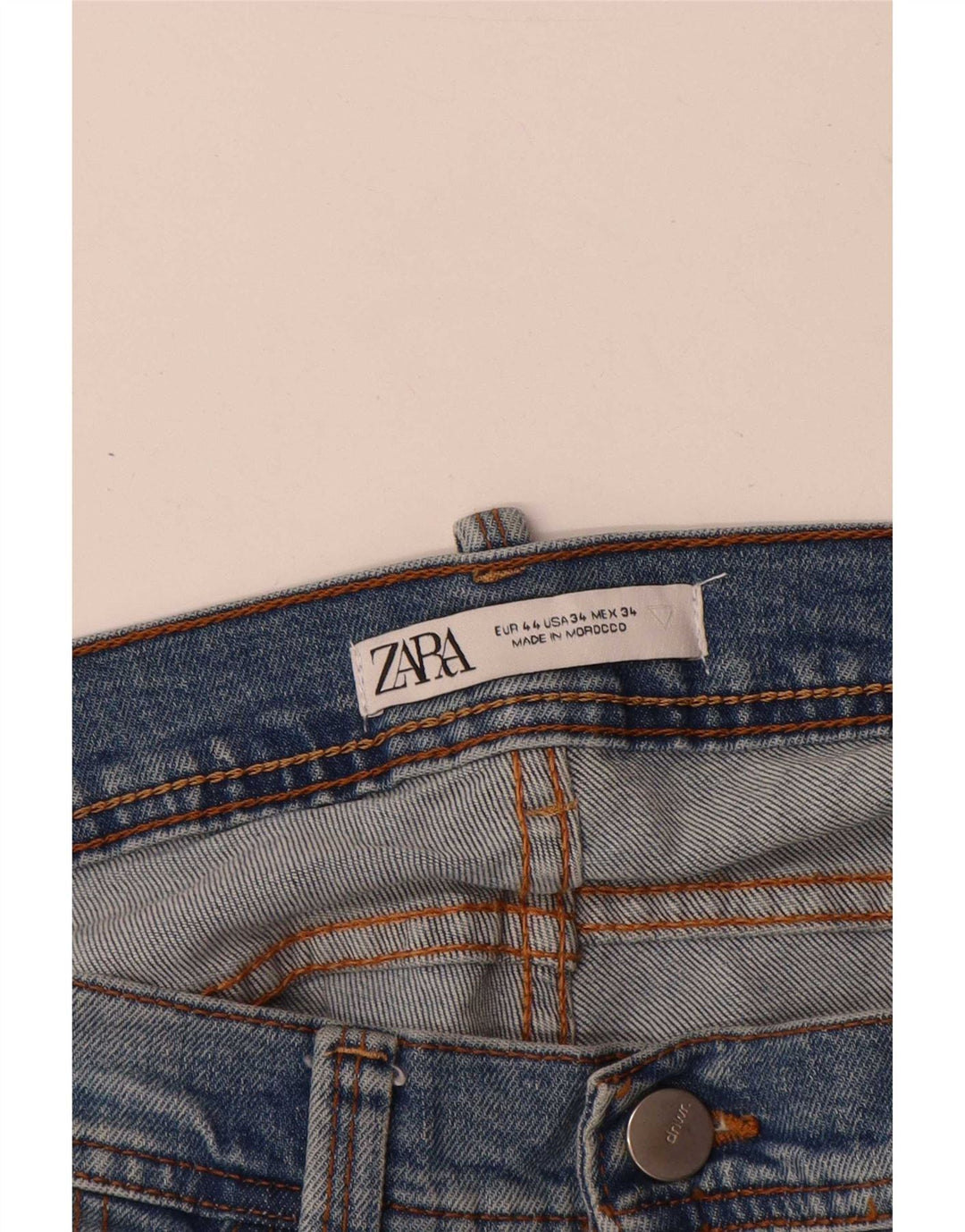 Zara Mens Slim Jeans EU 44 Large W34 L32 Blue Cotton