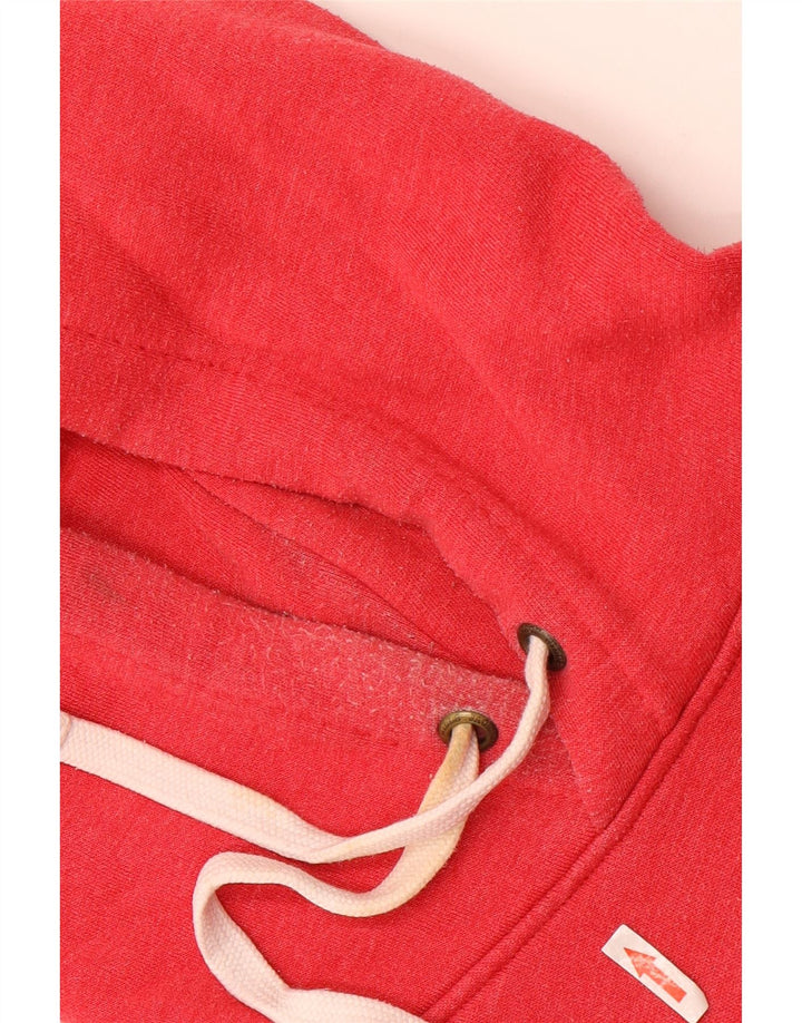 JACK WILLS Mens Graphic Hoodie Jumper Medium Red Cotton