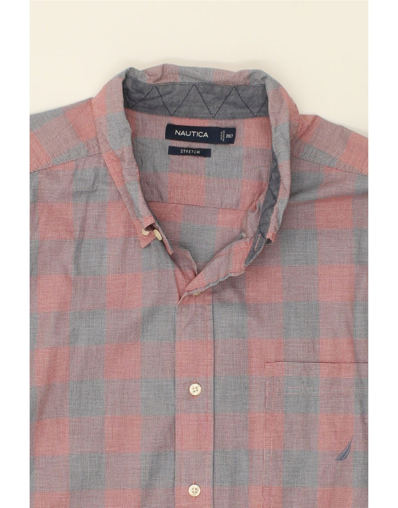 NAUTICA Mens Shirt 2XL Pink Check Cotton Vintage Nautica and Second-Hand Nautica from Messina Hembry 