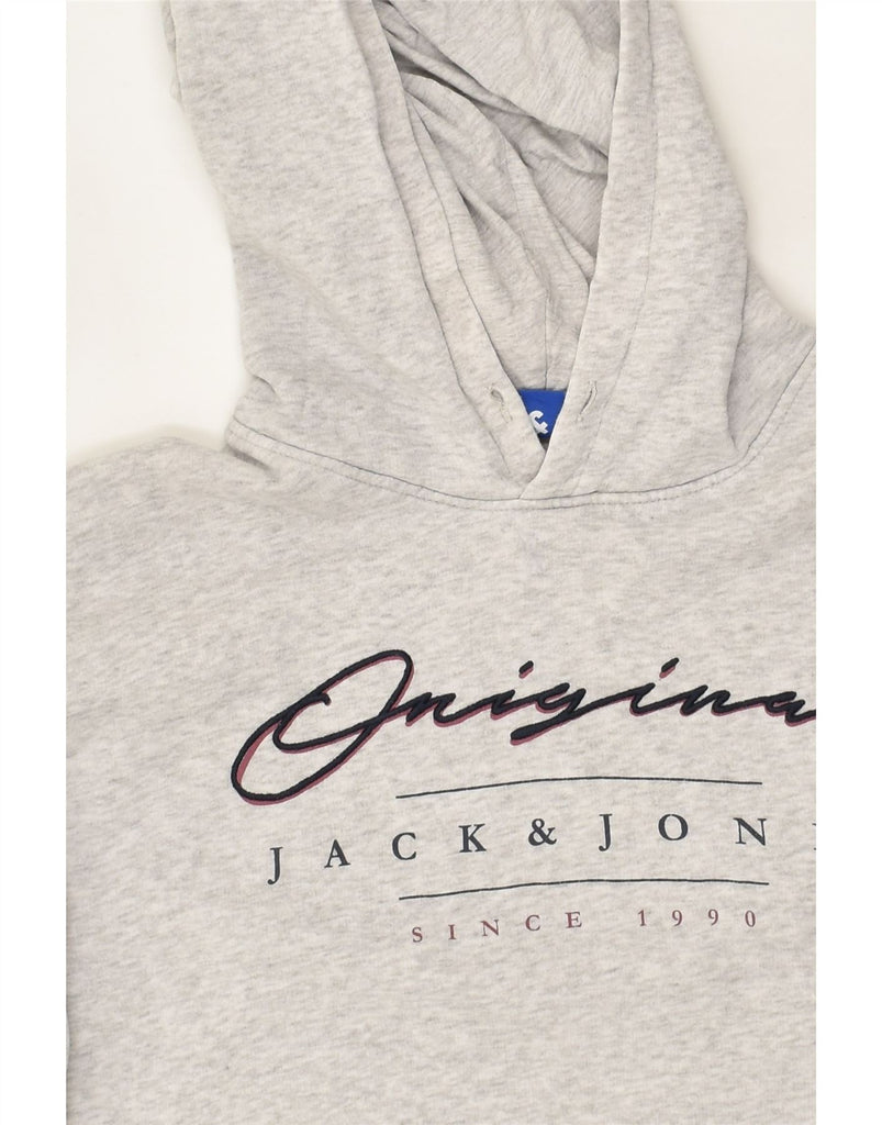 JACK & JONES Mens Graphic Hoodie Jumper XL Grey Cotton | Vintage Jack & Jones | Thrift | Second-Hand Jack & Jones | Used Clothing | Messina Hembry 