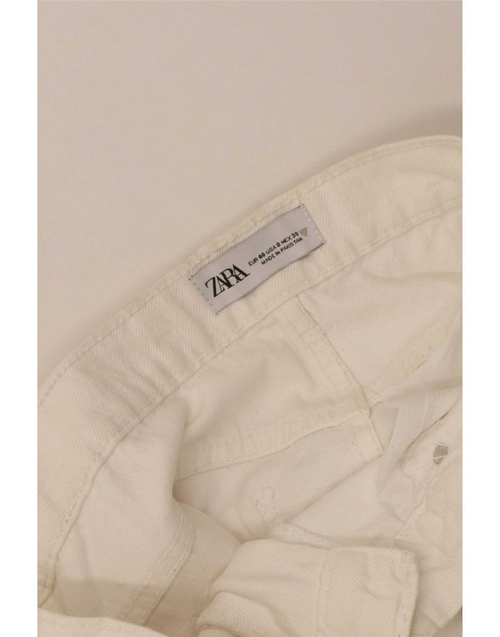 Zara Womens Wide Leg Jeans EU 40 Medium W30 L32 White