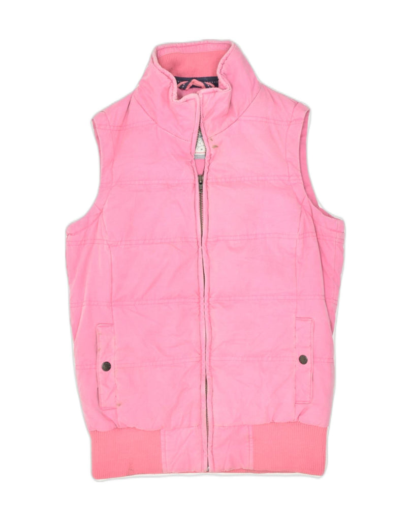 FAT FACE Womens Padded Gilet UK 8 Small Pink Cotton | Vintage | Thrift | Second-Hand | Used Clothing | Messina Hembry 