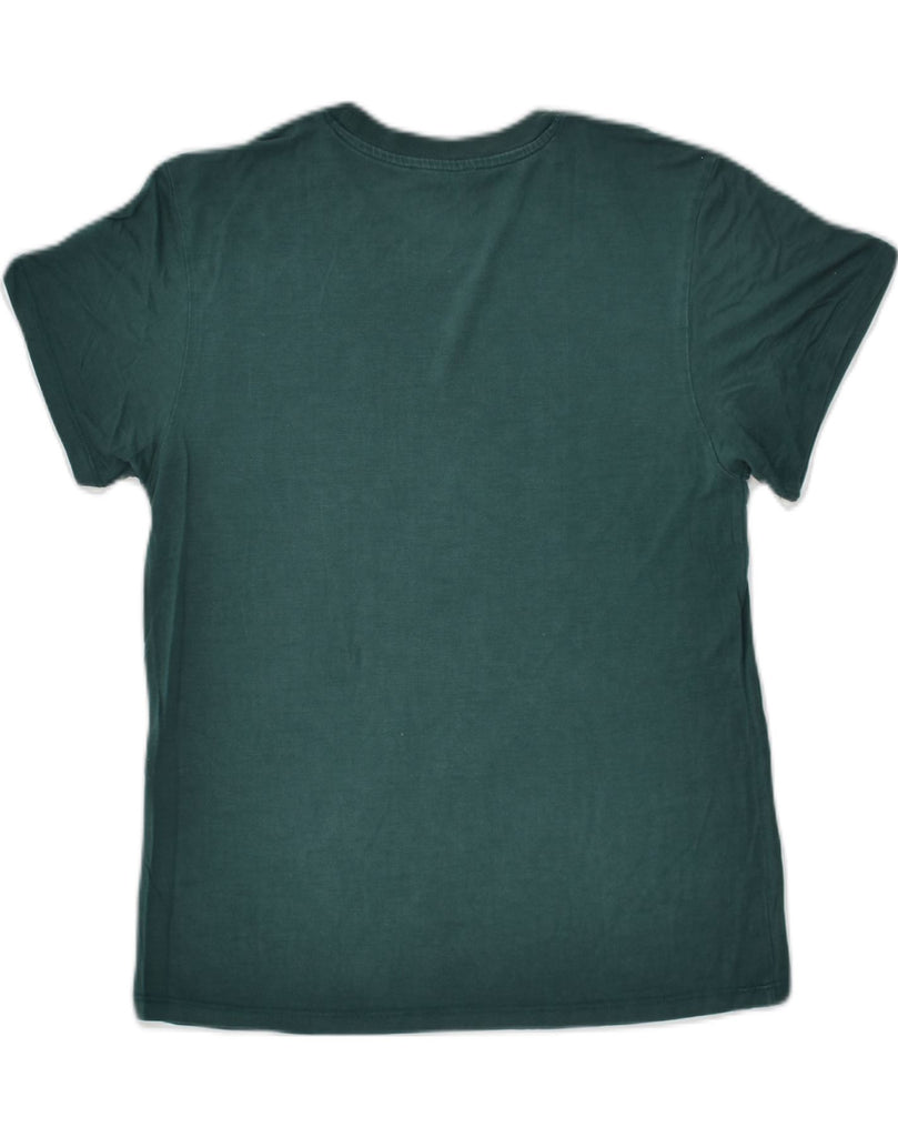 MASSIMO DUTTI Womens T-Shirt Top UK 6 XS Green Lyocell | Vintage Massimo Dutti | Thrift | Second-Hand Massimo Dutti | Used Clothing | Messina Hembry 