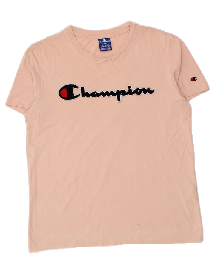 CHAMPION Mens Graphic T-Shirt Top Small Pink Cotton Vintage Champion and Second-Hand Champion from Messina Hembry 