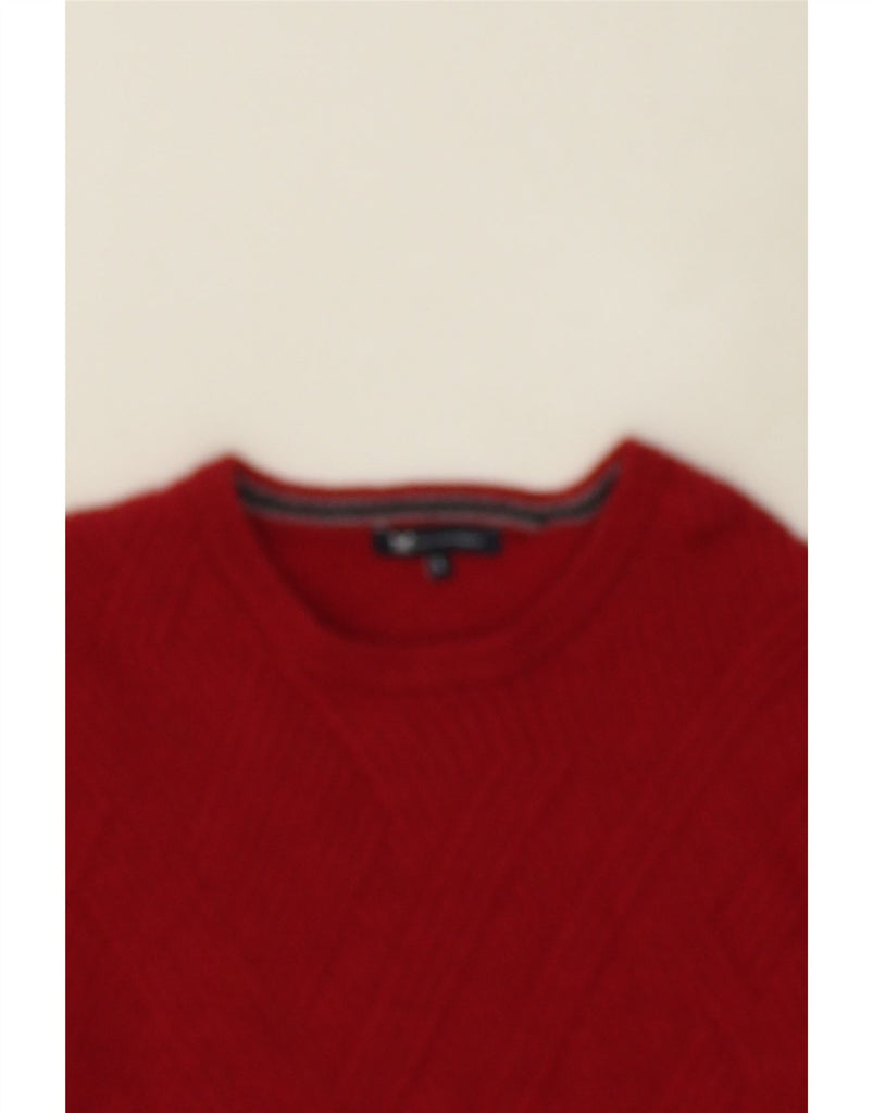 CREW CLOTHING Mens Crew Neck Jumper Sweater Large Red Wool | Vintage Crew Clothing | Thrift | Second-Hand Crew Clothing | Used Clothing | Messina Hembry 