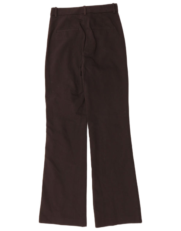 Massimo Dutti Womens Straight Suit Trousers EU 36 XS W26 L32 Black Cotton