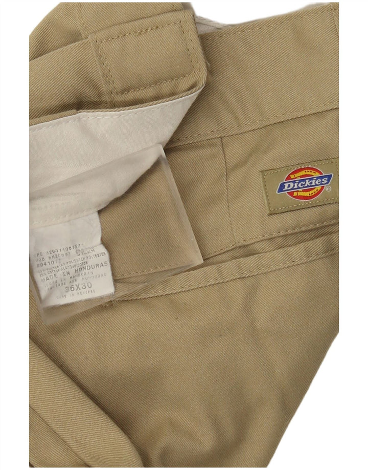 Dickies Mens Straight Chino Trousers W36 L30 Beige Polyester