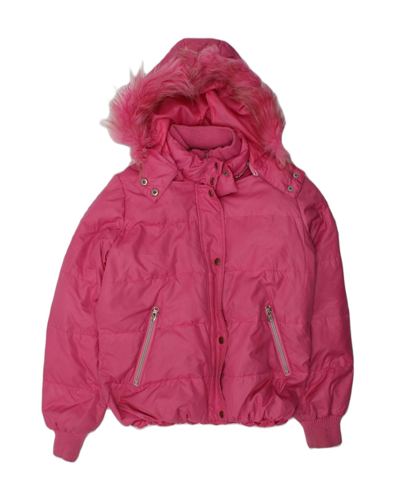 GAUDI Girls Hooded Padded Jacket 15-16 Years Pink Polyester | Vintage Gaudi | Thrift | Second-Hand Gaudi | Used Clothing | Messina Hembry 