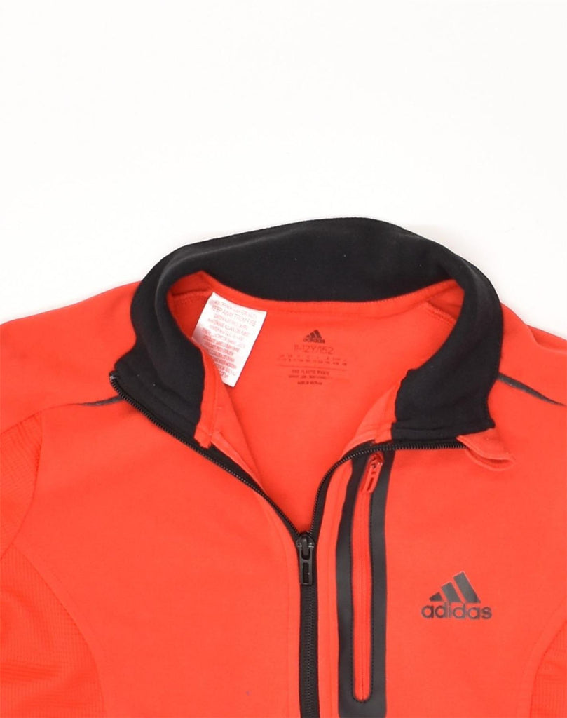 ADIDAS Girls Tracksuit Top Jacket 11-12 Years Red Polyester | Vintage Adidas | Thrift | Second-Hand Adidas | Used Clothing | Messina Hembry 