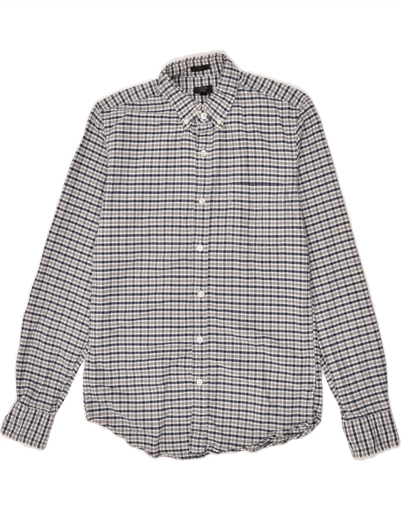 J. CREW Mens Oxford Slim Shirt Small Grey Check Cotton | Vintage J. Crew | Thrift | Second-Hand J. Crew | Used Clothing | Messina Hembry 