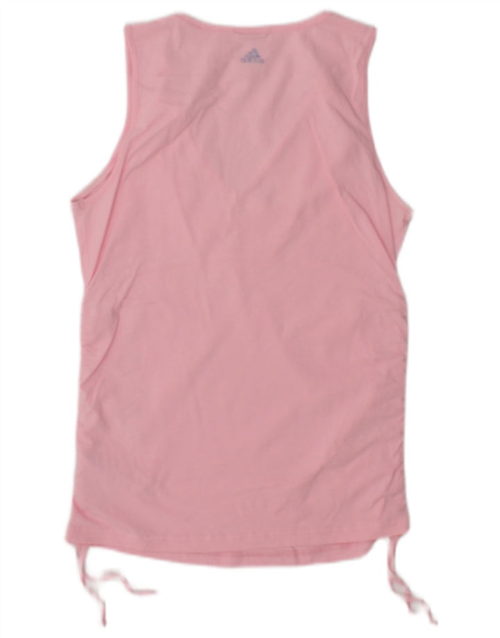 Adidas Womens Graphic Vest Top UK 12 Medium  Pink Cotton