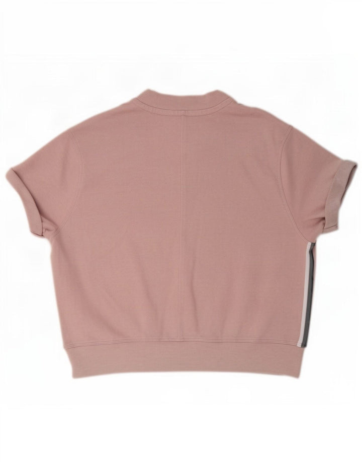 Calvin Klein Womens Oversized Graphic Sweatshirt Jumper UK 14 Medium Pink