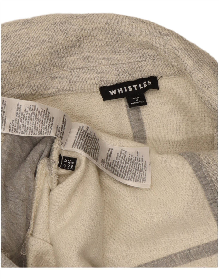 Whistles Womens 2 Button Blazer Jacket UK 12 Medium Grey Flecked Cotton
