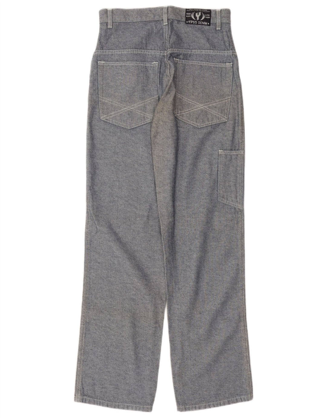 Vintage Womens Straight Casual Trousers W28 L33 Blue