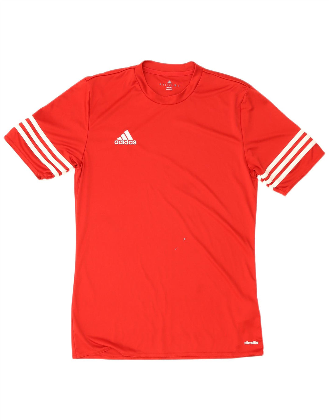 Adidas Mens Climalite T-Shirt Top Small Red Polyester