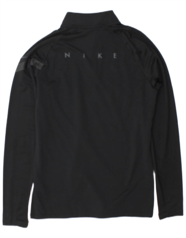 Nike Mens Dri Fit Graphic Zip Neck Pullover Tracksuit Top Small Black