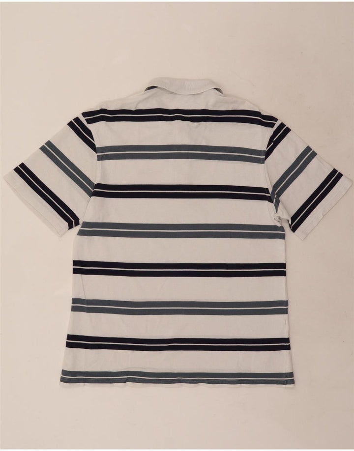 Lacoste Mens Polo Shirt Size 5 Large White Striped