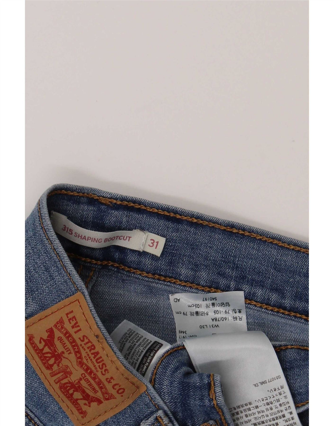 Levi's Mens 315 Shaping Bootcut Jeans W31 L30 Blue Cotton