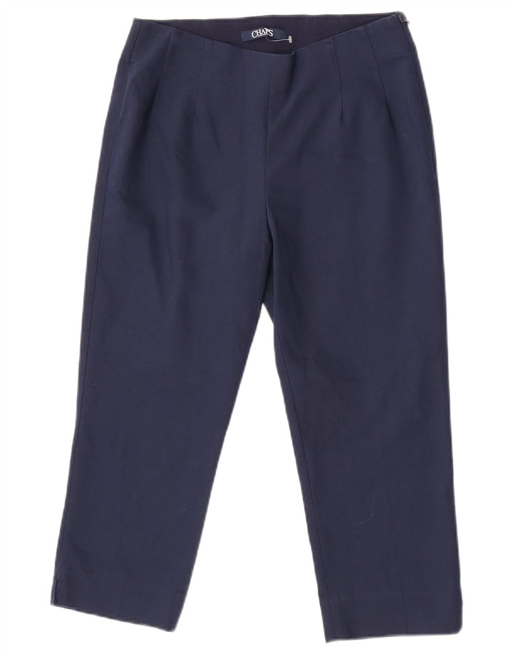 Chaps Womens Capri Trousers US 6 Medium W27 L21 Navy Blue Polyester