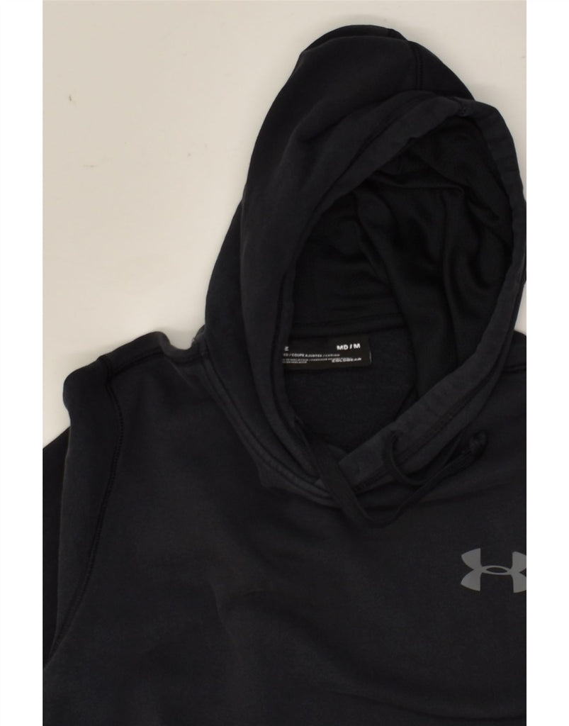 UNDER ARMOUR Mens Graphic Hoodie Jumper Medium Black Cotton | Vintage Under Armour | Thrift | Second-Hand Under Armour | Used Clothing | Messina Hembry 