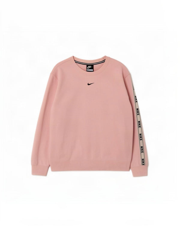 Nike Womens Graphic Sweatshirt Jumper UK 14 Medium Pink Colourblock Cotton