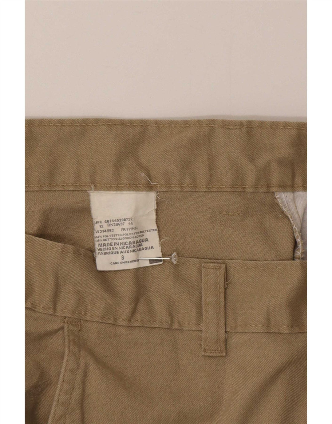 Dickies Womens Chino Shorts US 8 Medium W30 Khaki Cotton