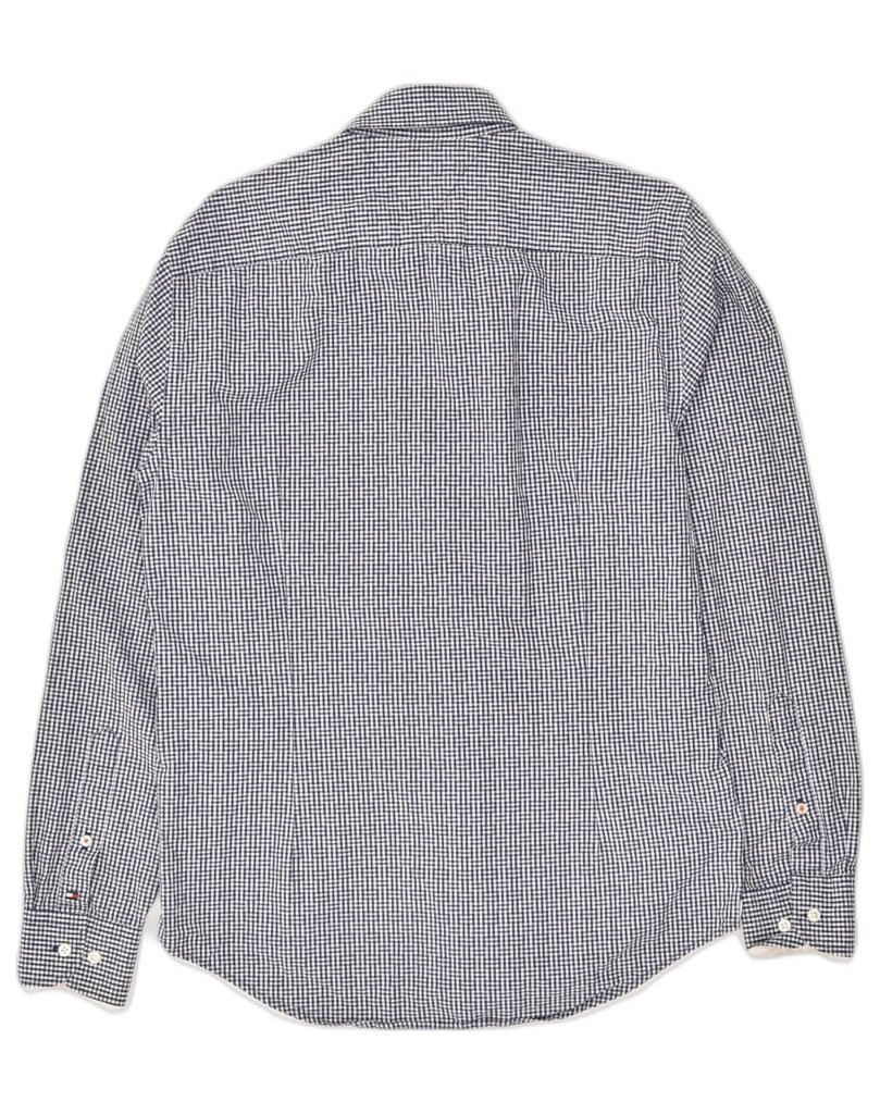 TOMMY HILFIGER Mens New York Fit Shirt Small Blue Gingham Cotton | Vintage Tommy Hilfiger | Thrift | Second-Hand Tommy Hilfiger | Used Clothing | Messina Hembry 