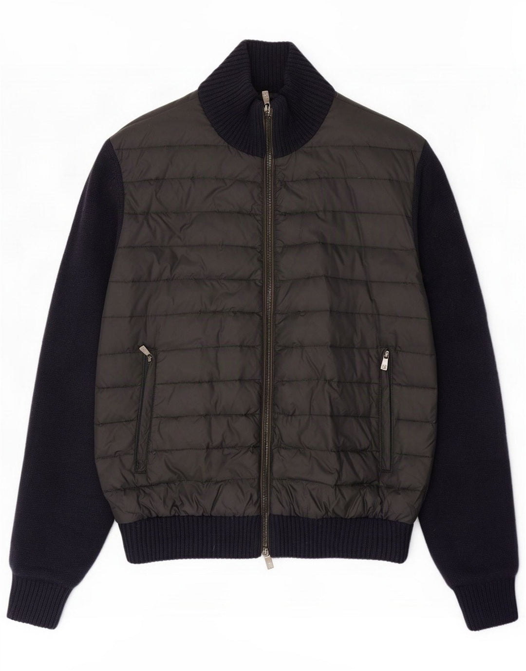 Corneliani Mens Padded Jacket IT 48 Medium Navy Blue