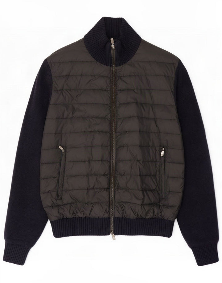 Corneliani Mens Padded Jacket IT 48 Medium Navy Blue